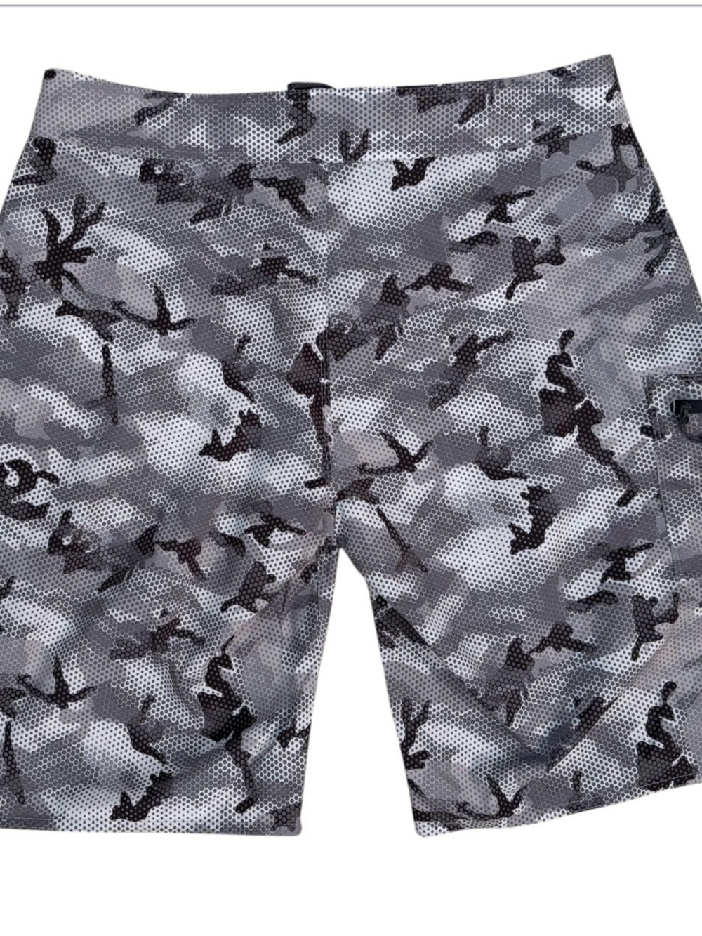 Simms Board Shorts Size 34 New Without Tag Grey and Black Camo